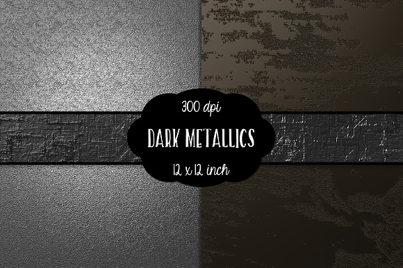 Dark Metallic Digital Paper in Graphics - product preview 2