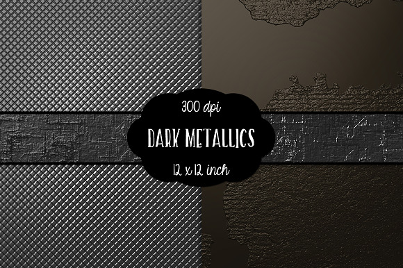 Dark Metallic Digital Paper in Graphics - product preview 3