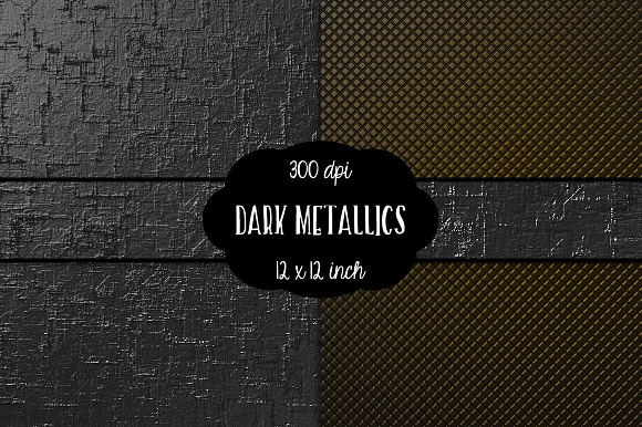 Dark Metallic Digital Paper in Graphics - product preview 4