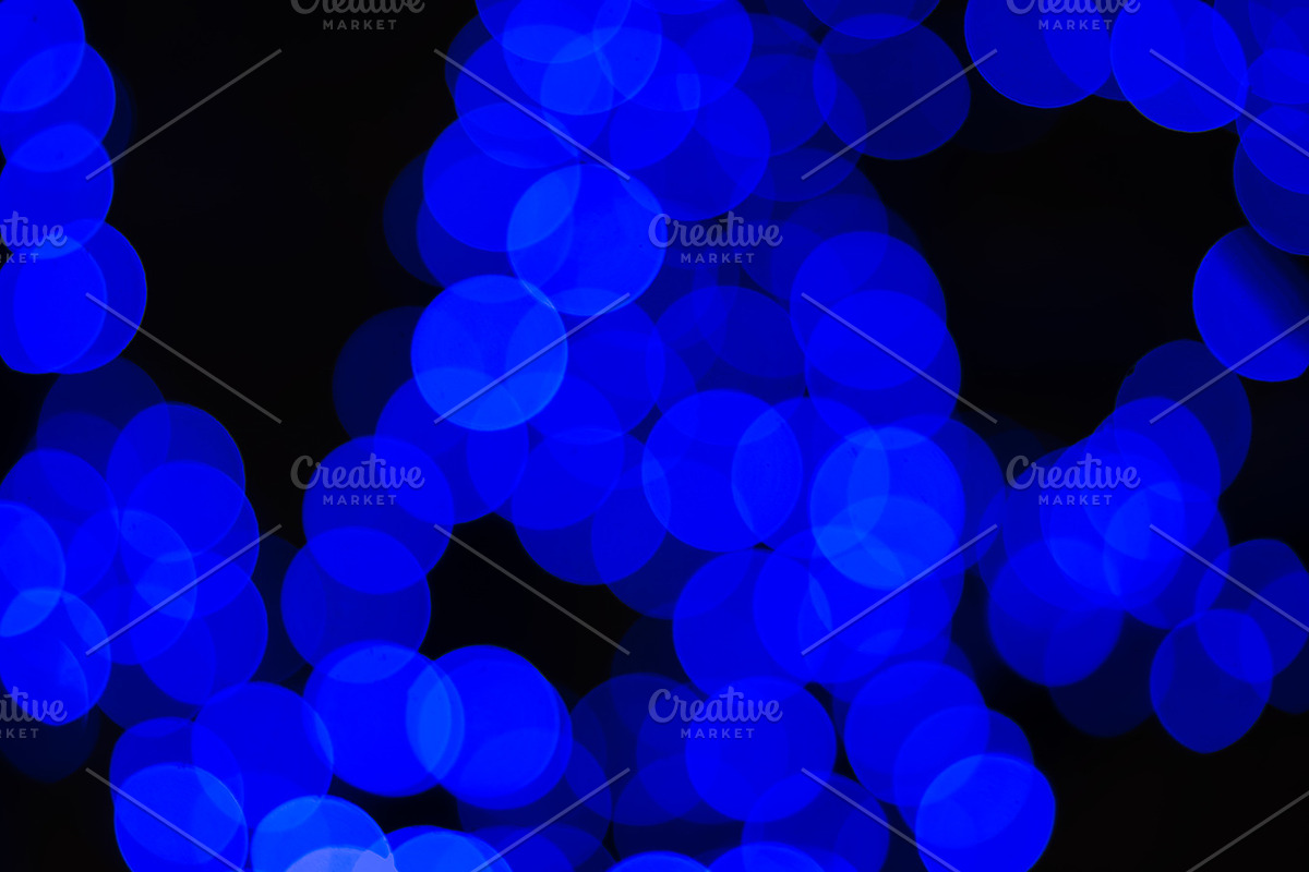 Chaotic blue blobs bokeh background in Illustrations - product preview 8