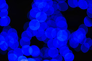 Chaotic blue blobs bokeh background