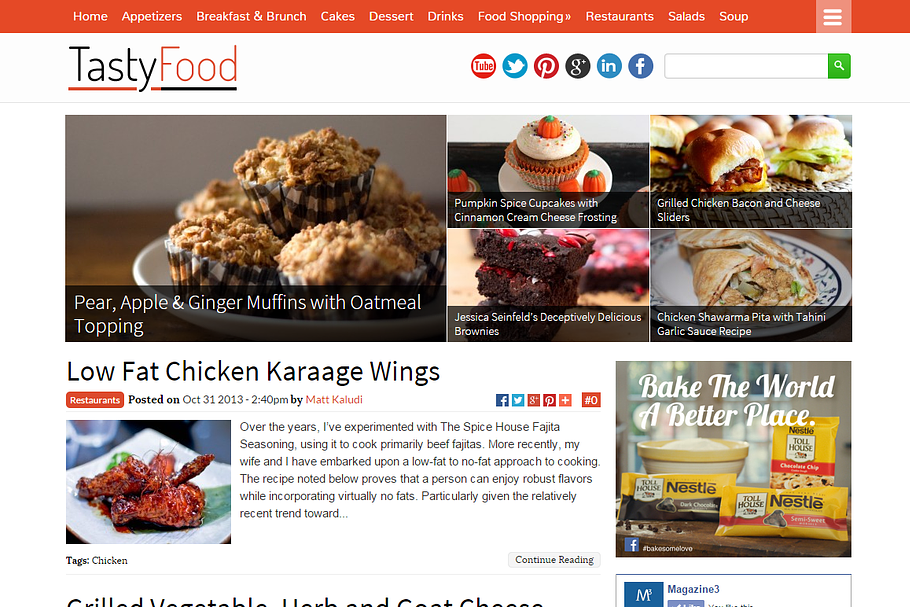 TastyFood - Food Blogging Theme in WordPress Blog Themes - product preview 8