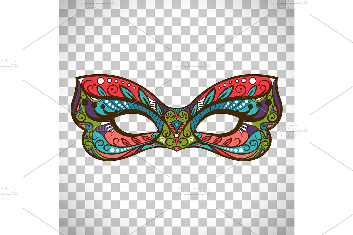 Colored mask in butterfly colors in Objects - product preview 8