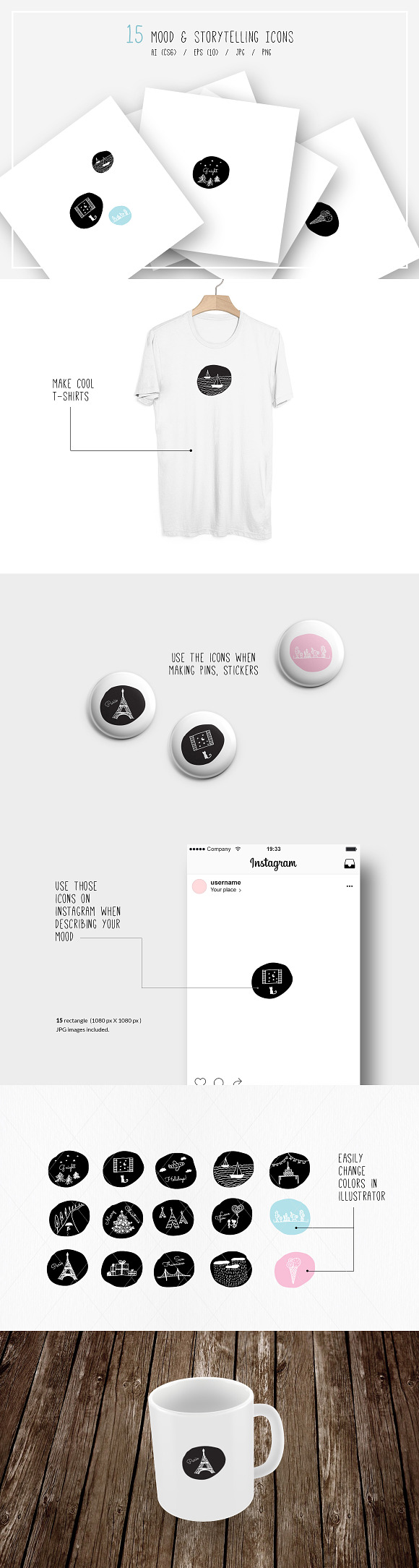 Hand drawn Storytelling & Mood Icons in Graphics - product preview 6