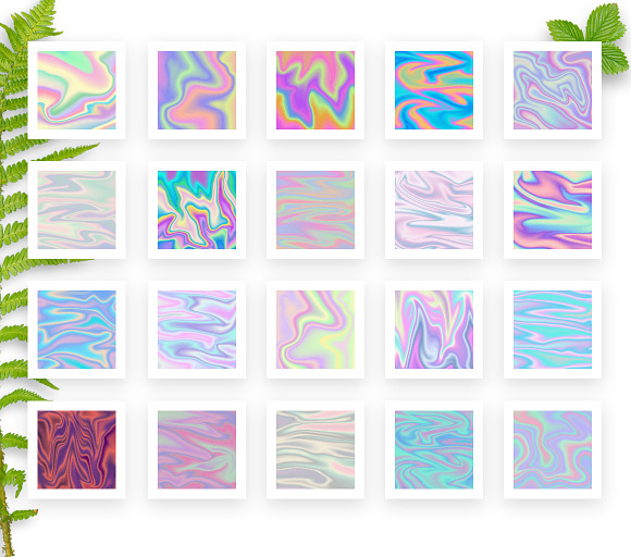 50 Holographic Backgrounds in Textures - product preview 5