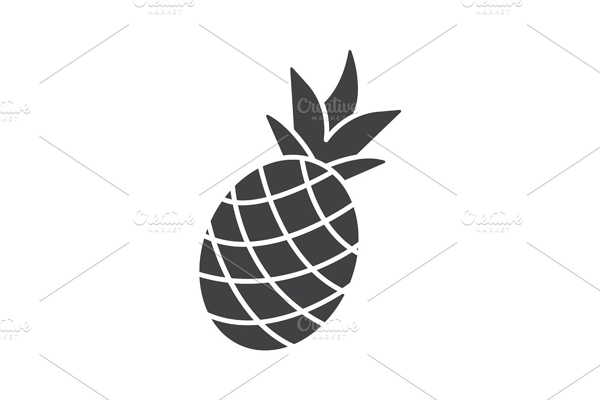 Pineapple glyph icon in Glyph Icons - product preview 8