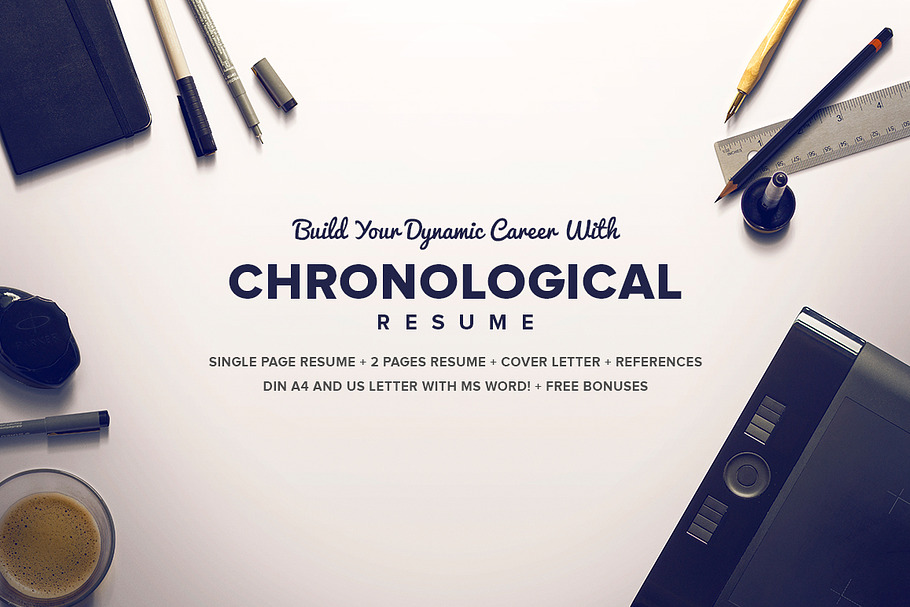 The Chronological Resume CV Full Set in Resume Templates - product preview 8