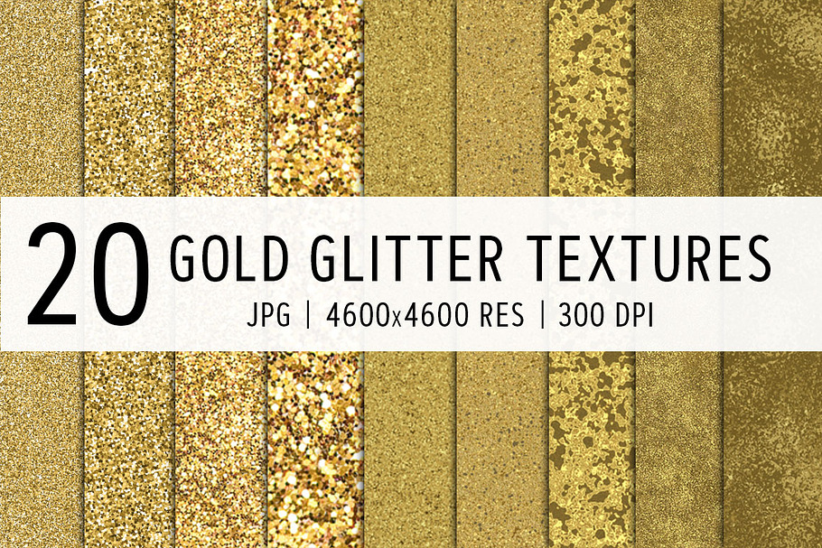 20 Gold Glitter Textures in Textures - product preview 8