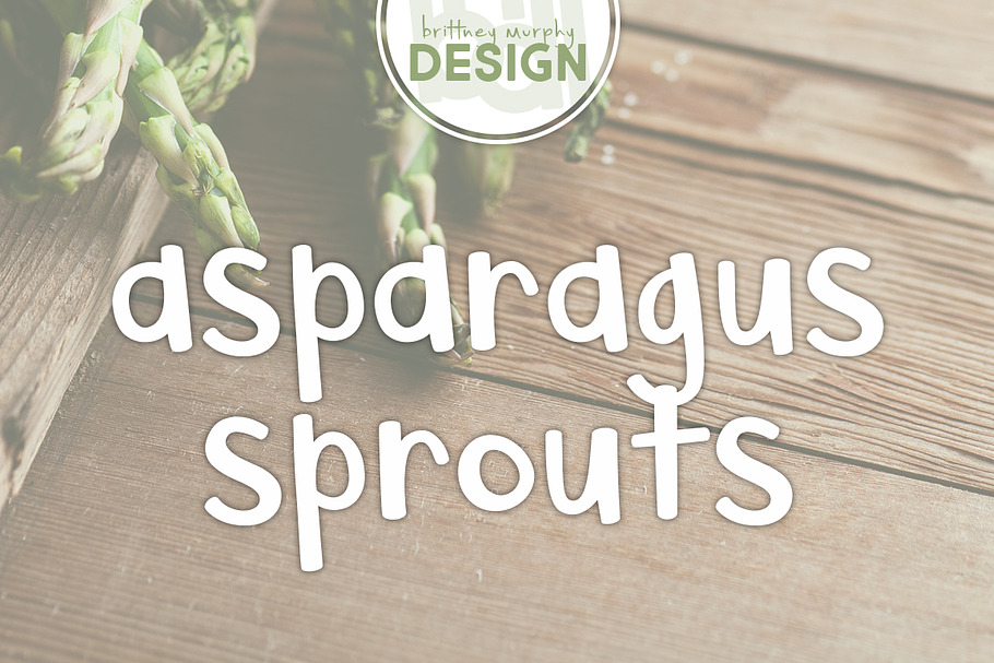 Asparagus Sprouts in Script Fonts - product preview 8