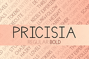 Pricisia Typeface