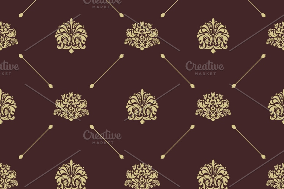 Seamless vintage pattern decor in Patterns - product preview 8