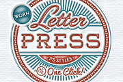 Worn Letterpress Photoshop Styles