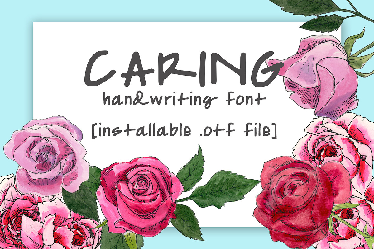 Caring Handwritten Font in Script Fonts - product preview 8