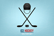 Ice hockey illustrations. Big set.