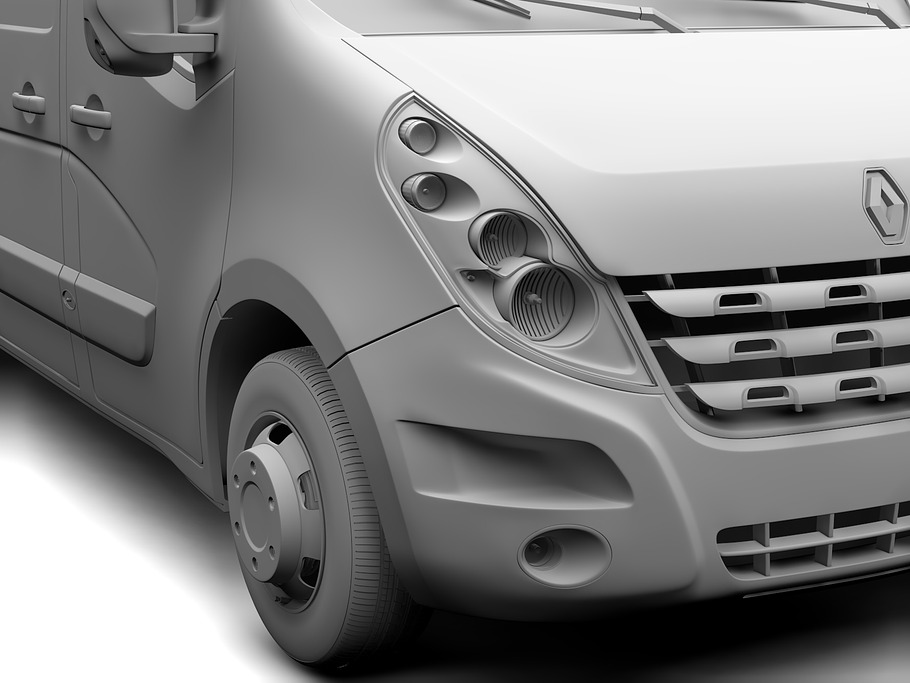 Renault Master L3H3 Van 2010 in Vehicles - product preview 11