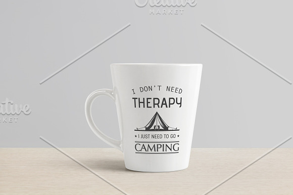 Camping. Typography quotes. in Illustrations - product preview 2