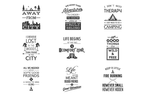 Camping. Typography quotes. in Illustrations - product preview 9