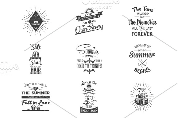 Summer. Typography quotes. in Illustrations - product preview 9