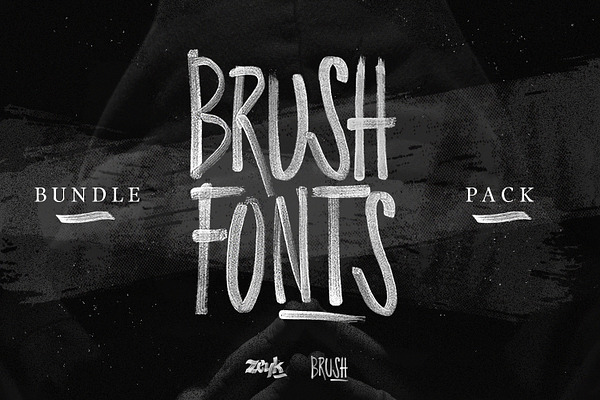 Brush Fonts Pack / Bundle