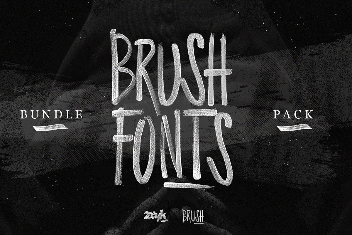 Brush Fonts Pack / Bundle in Script Fonts - product preview 8