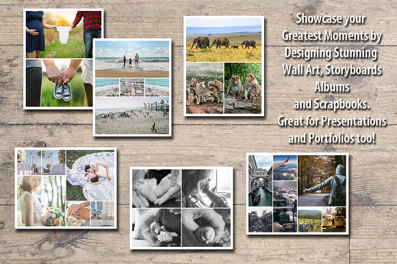 16x20 Photo Collage Template Pack 1 in Flyer Templates - product preview 2