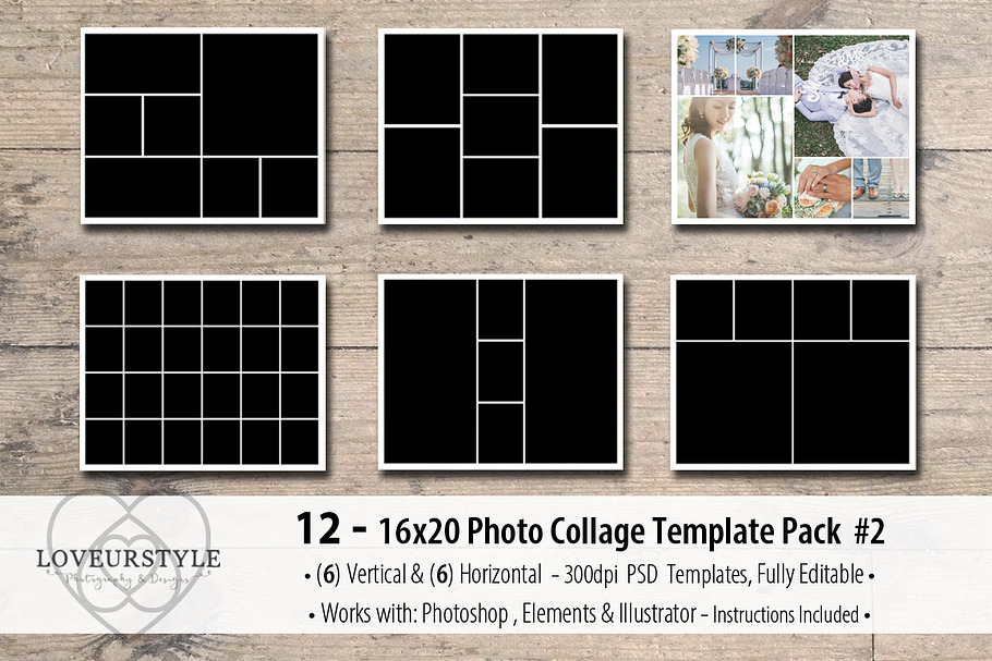 16x20 Photo Template Pack 2 in Templates - product preview 8