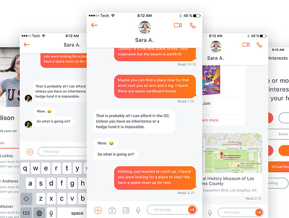 Chat mini kit for iOS in UI Kits and Libraries - product preview 1