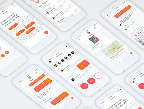Chat mini kit for iOS in UI Kits and Libraries - product preview 2