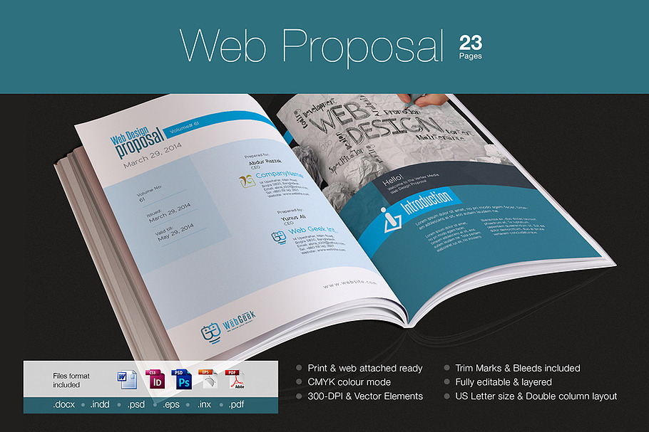 Web Proposal for Web Design Project in Stationery Templates - product preview 8