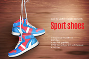 Sport Shoes Realistic Set