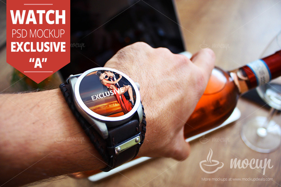 Watch PSD Mockup Exclusive "A" in Product Mockups - product preview 8