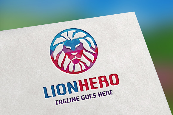 Lion Hero Logo in Logo Templates - product preview 3