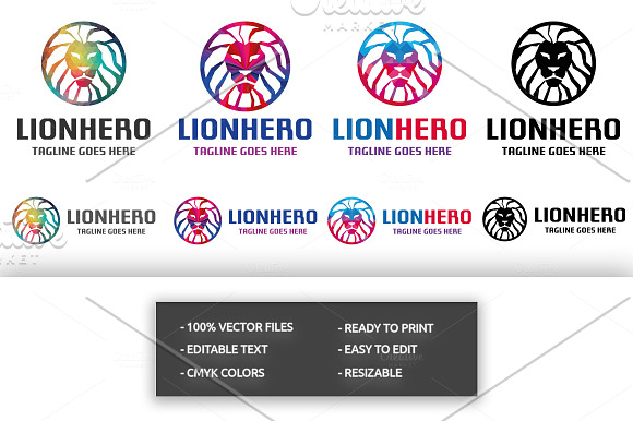 Lion Hero Logo in Logo Templates - product preview 4