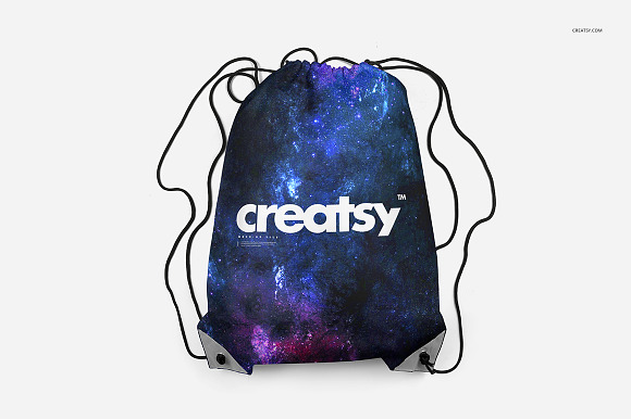 Drawstring Backpack 2 Mockup Set in Product Mockups - product preview 4