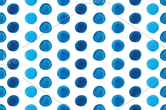 Blue watercolor seamless patterns in Patterns - product preview 3