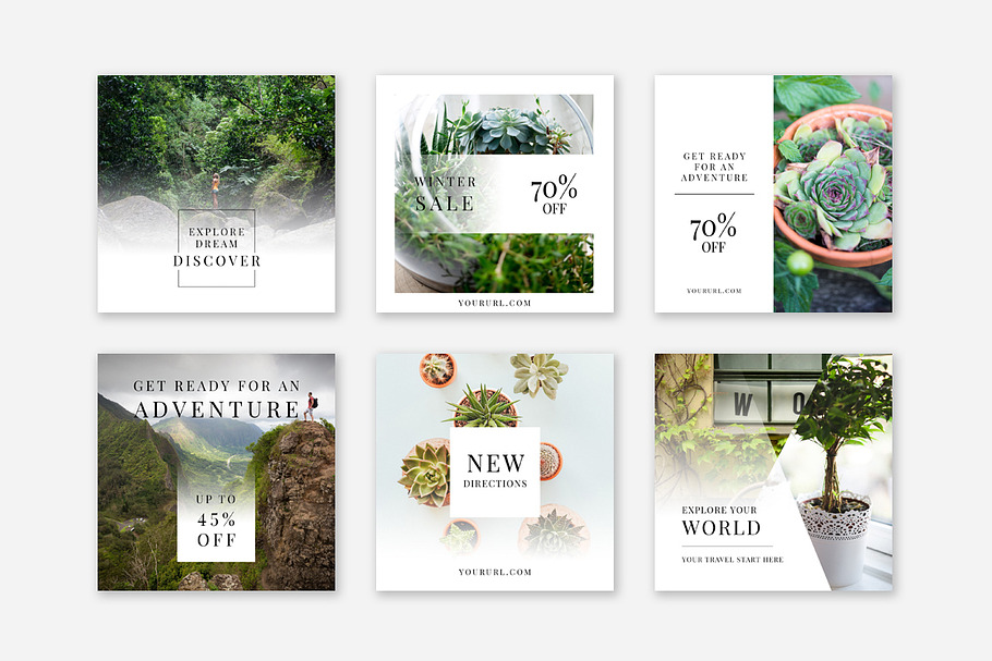 White Instagram Pack in Instagram Templates - product preview 8