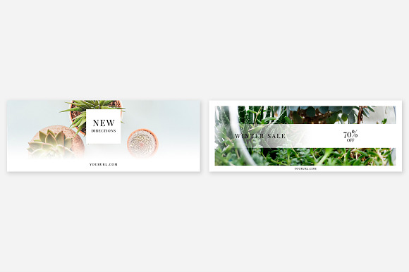 White Facebook Cover Pack in Facebook Templates - product preview 1