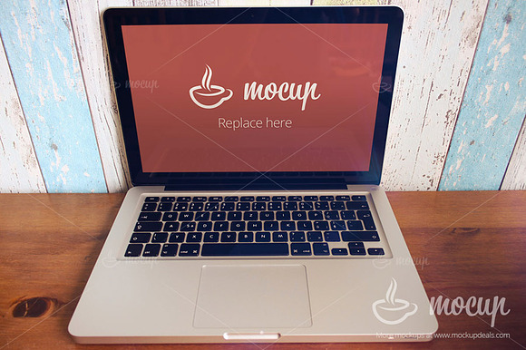 MacBook PSD Mockup Creative “C” in Mobile & Web Mockups - product preview 1