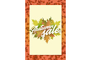 Autumn sale. Template of poster. Applicable for advertising and promotion, season offer, design gift card, flyer or placard.