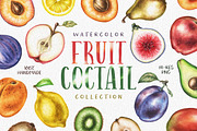 Watercolor Fruit Coctail