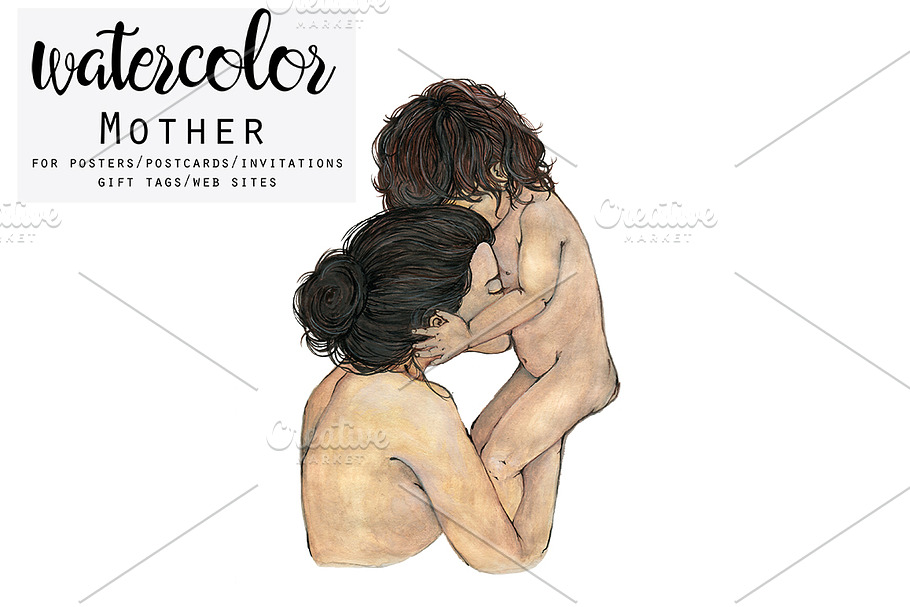 Watercolor Mother in Illustrations - product preview 8