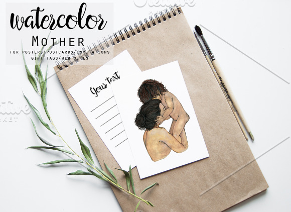 Watercolor Mother in Illustrations - product preview 2