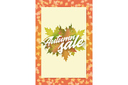 Autumn sale. Concept of poster. Applicable for advertising and promotion, season offer, design gift card, flyer or placard.