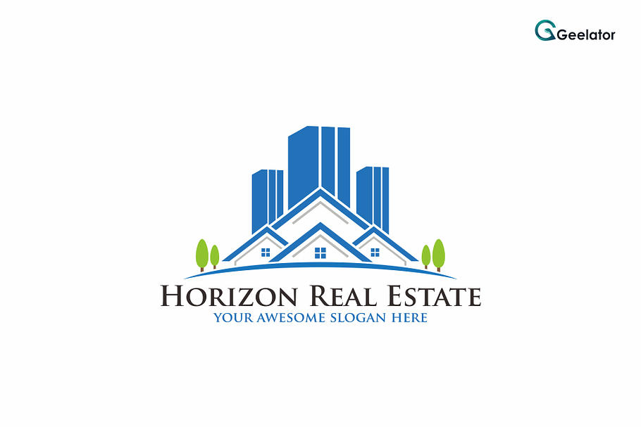 Horizon Real Estate Logo Template in Logo Templates - product preview 8