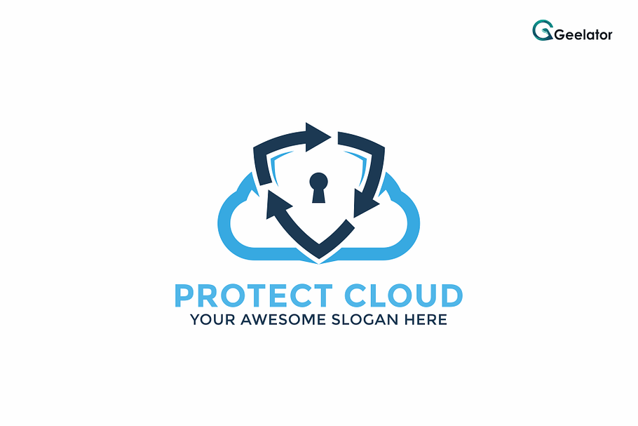 Protect Cloud Logo Template