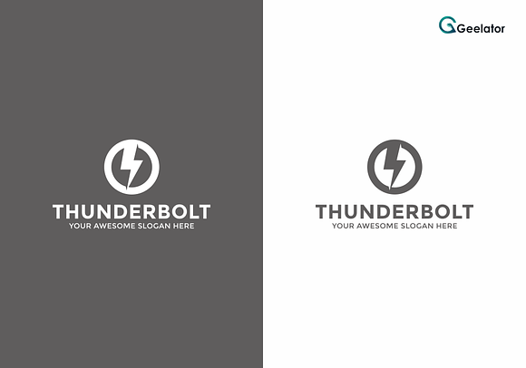 Thunder Bolt Logo Template in Logo Templates - product preview 1