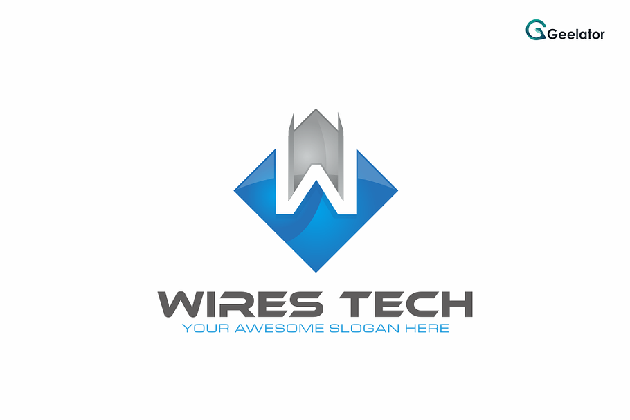 Wires Tech Logo Template