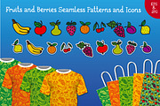 Fruits and Berries Patterns and Icon