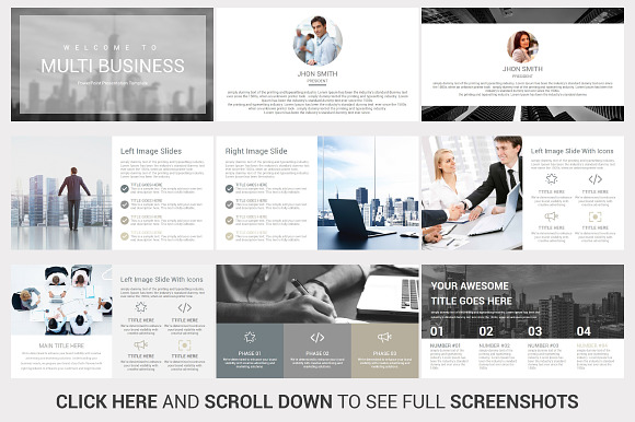 Multi Business PowerPoint Template in PowerPoint Templates - product preview 3