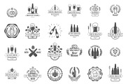 Vector logos for beer house or pub